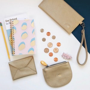 Set de regalo para mujer, regalo para mejor amiga: billetera con sobre para efectivo, monedero y tarjetero (3 colores)