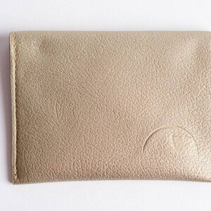 minimalist wallet, boyfriend wallet, business card holder, vegan wallet the SMITH 5 colors Gold