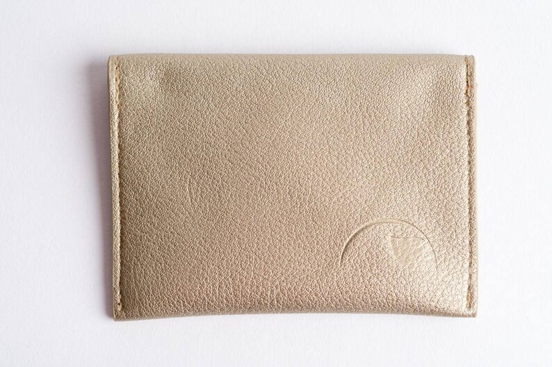 minimalist wallet, boyfriend wallet, business card holder, vegan wallet the SMITH 5 colors Gold