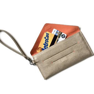 BESTSELLER women's wallet, cash envelope wallet, wristlet wallet, birthday gift the DELANCEY in 3 colors image 8