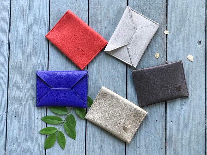 minimalist wallet, boyfriend wallet, business card holder, vegan wallet the SMITH 5 colors image 2