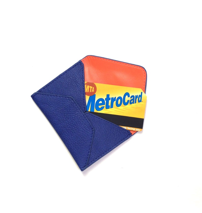 minimalist wallet, boyfriend wallet, business card holder, vegan wallet the SMITH 5 colors Royal Blue