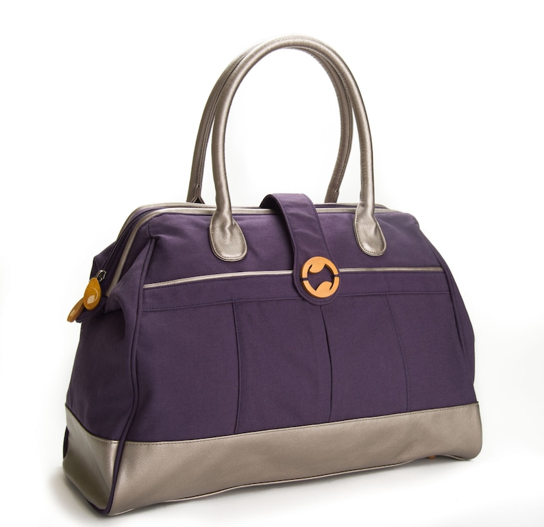 carry on bag, cabin bag, duffel bag, weekender bag the CASSIA weekend bag for women Indigo/Gunmetal