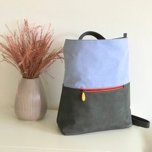 canvas backpack & travel bag with luggage sleeve, slim laptop backpack, eco friendly gift the MONTGOMERY 2 colors image 1