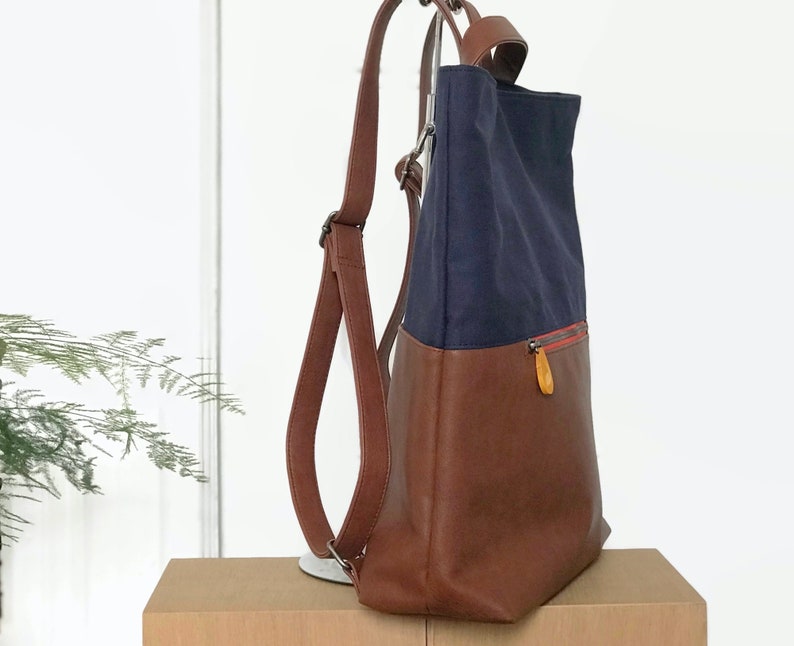 Small Backpack Purse With Luggage Sleeve Laptop Backpack Etsy