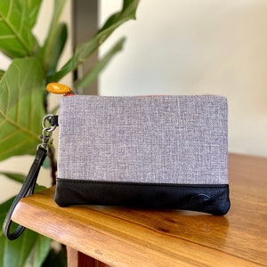 Cartera de mano, cartera para teléfono y cartera para pasaporte: GOWANUS en tweed y negro imagen 2