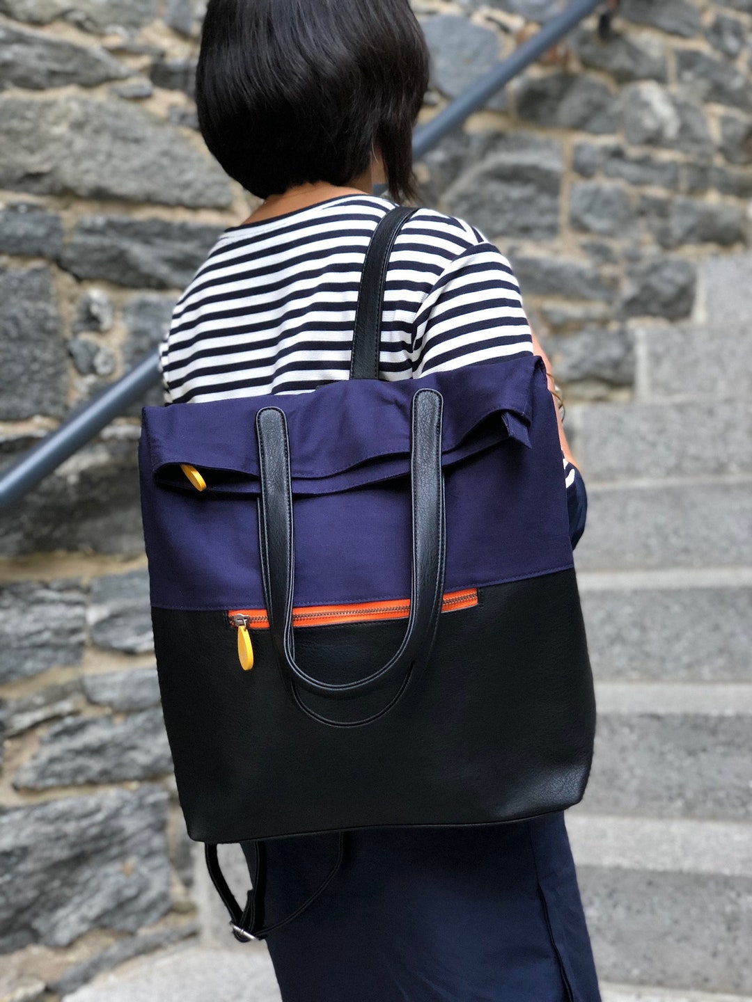 *BLUE LUG* the messenger bag half (navy)