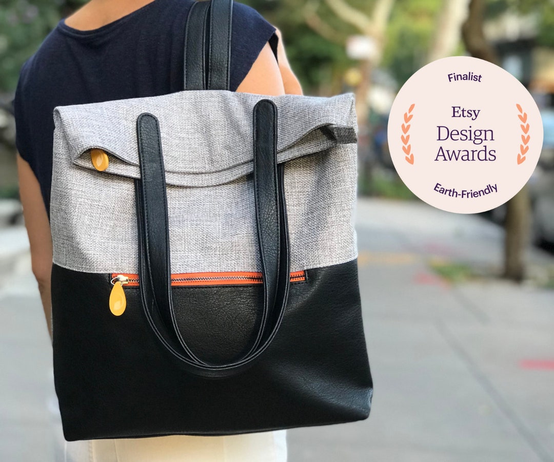 Convertible Backpack Tote Bag: Eco-friendly Vegan Leather  display picture 1