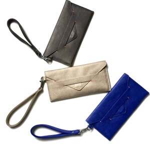 BESTSELLER women's wallet, cash envelope wallet, wristlet wallet, birthday gift the DELANCEY in 3 colors image 7