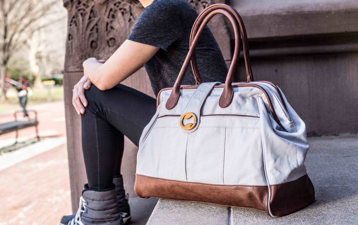 I Speak Fluent French Modern Mini Vegan Leather Tote