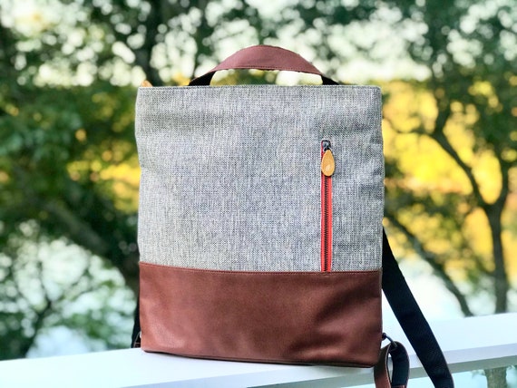 Danskin Yoga Bag Tote Convertible Backpack Vibrant Geometric Print Flawless