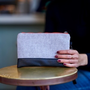 Cartera de mano, cartera para teléfono y cartera para pasaporte: GOWANUS en tweed y negro imagen 1