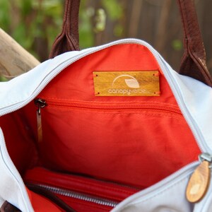 canvas messenger bag, cross body bag, eco friendly bag the HEIGHTS 2 colors image 9