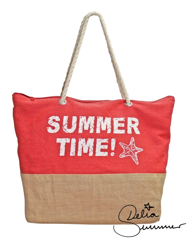 Strandtasche Sommer Strandtasche aus Canvas Bild 1