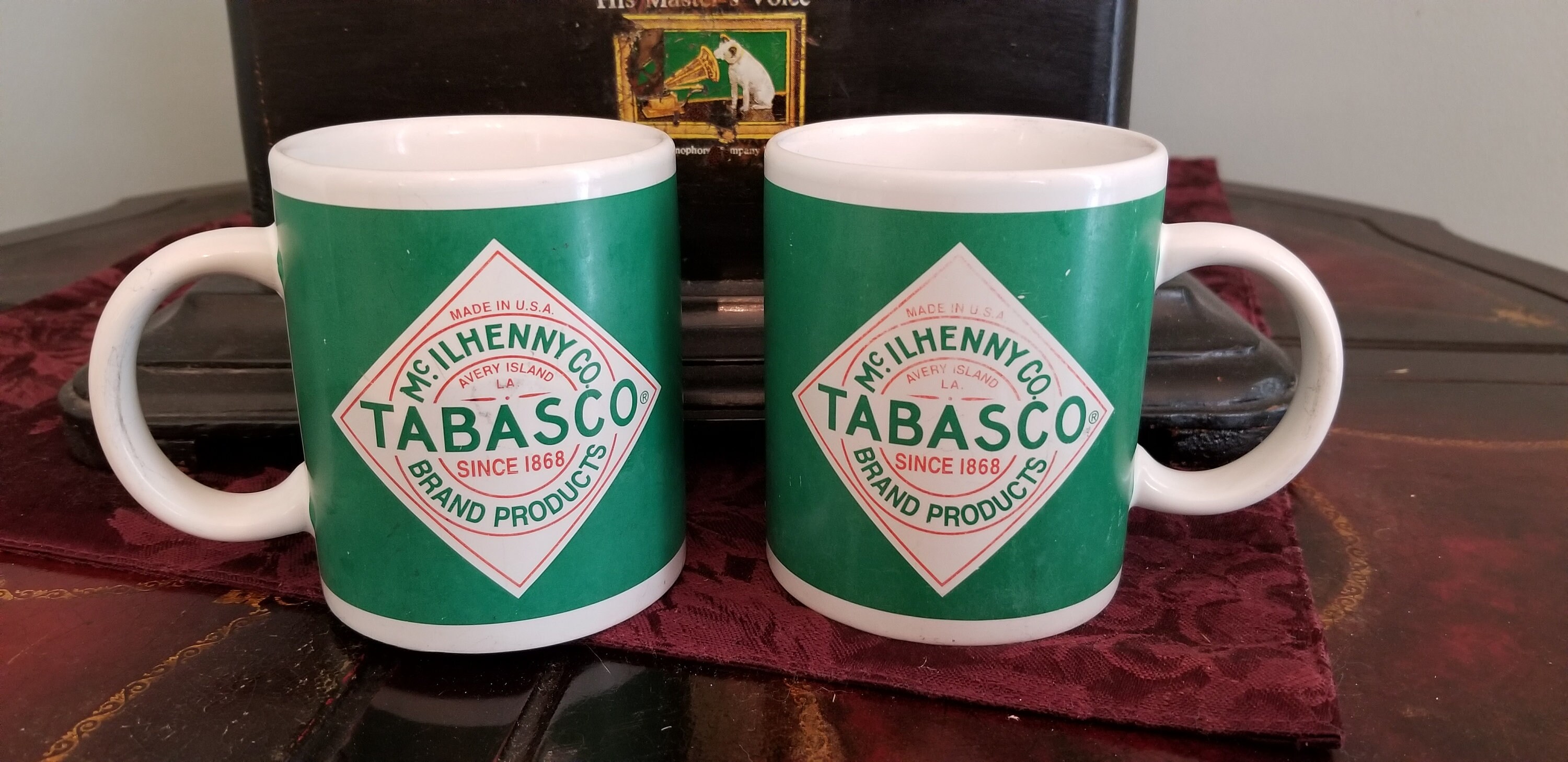 Vintage Tabasco Brand coffee mug. pair of vintage coffee mugs Etsy