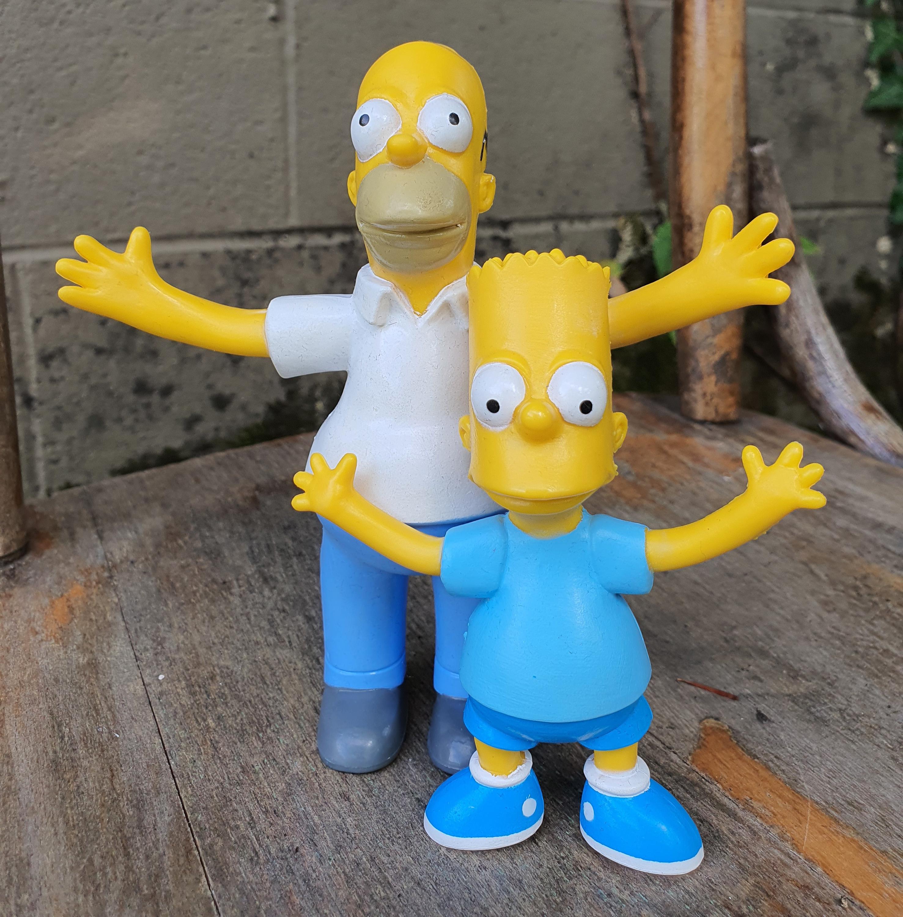 Vintage Jesco the Simpsons 1990 Bendable Figures-bart Simpson