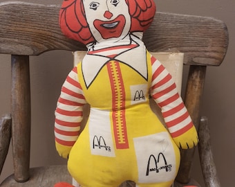 1978 Ronald Mcdonald Whistle Doll 21 Inches Tall IOB in Original