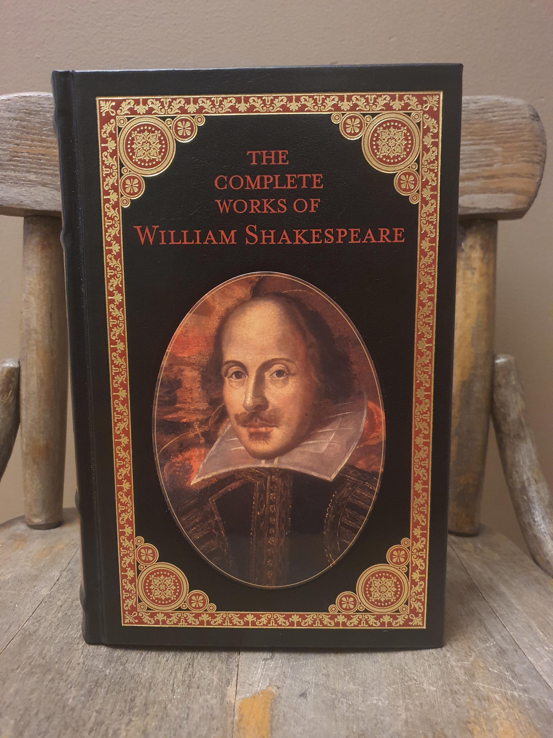Vintage The Complete Works of William Shakespeare 1994 Bonded Leather Hardcover Book- William Shakespeare Leather Bound-Free Ship!
