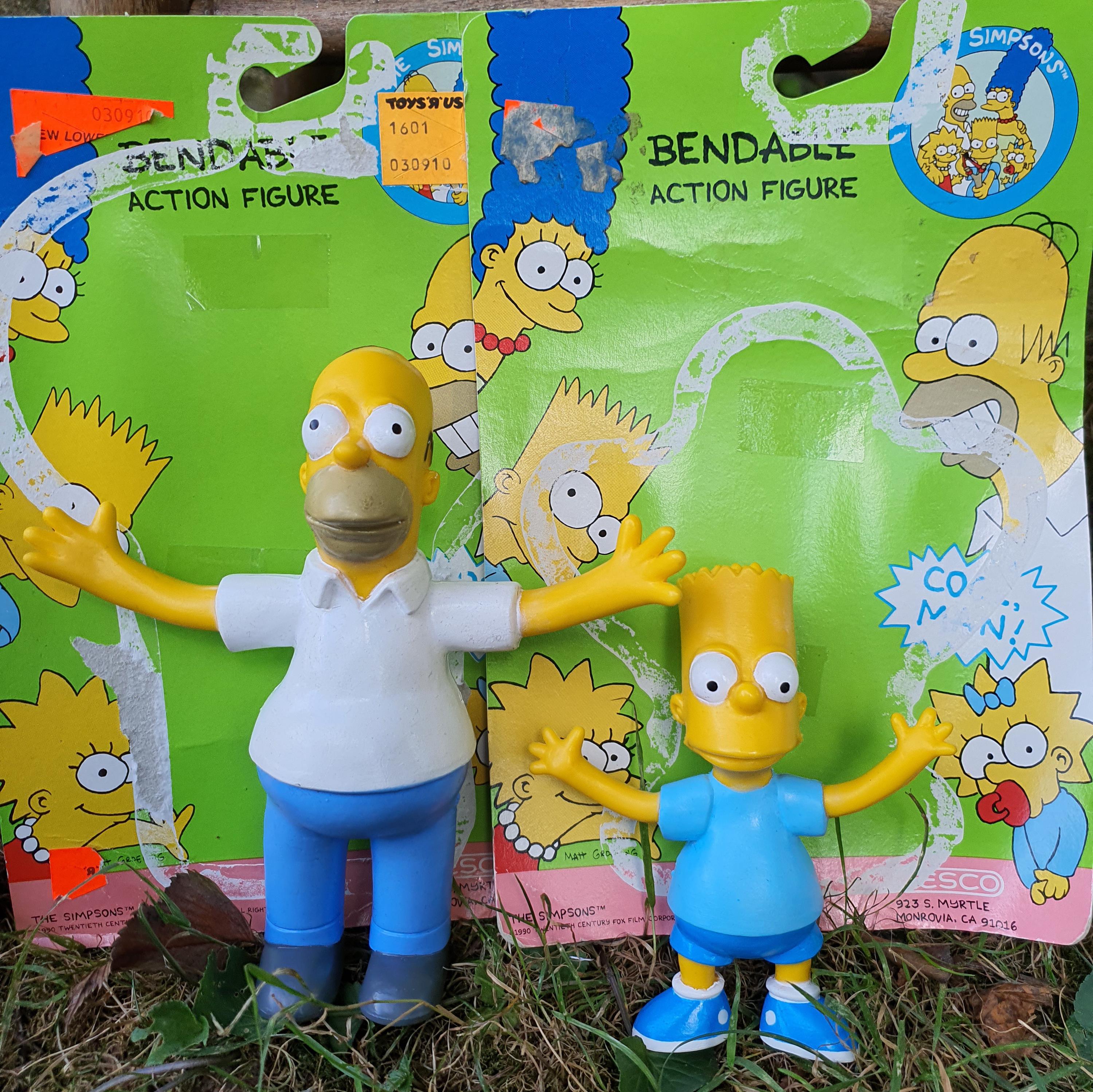 The Simpsons Bendable Figures 90年代 Set of 5 The Simpsons Bendable Action Figures 1990 Jesco