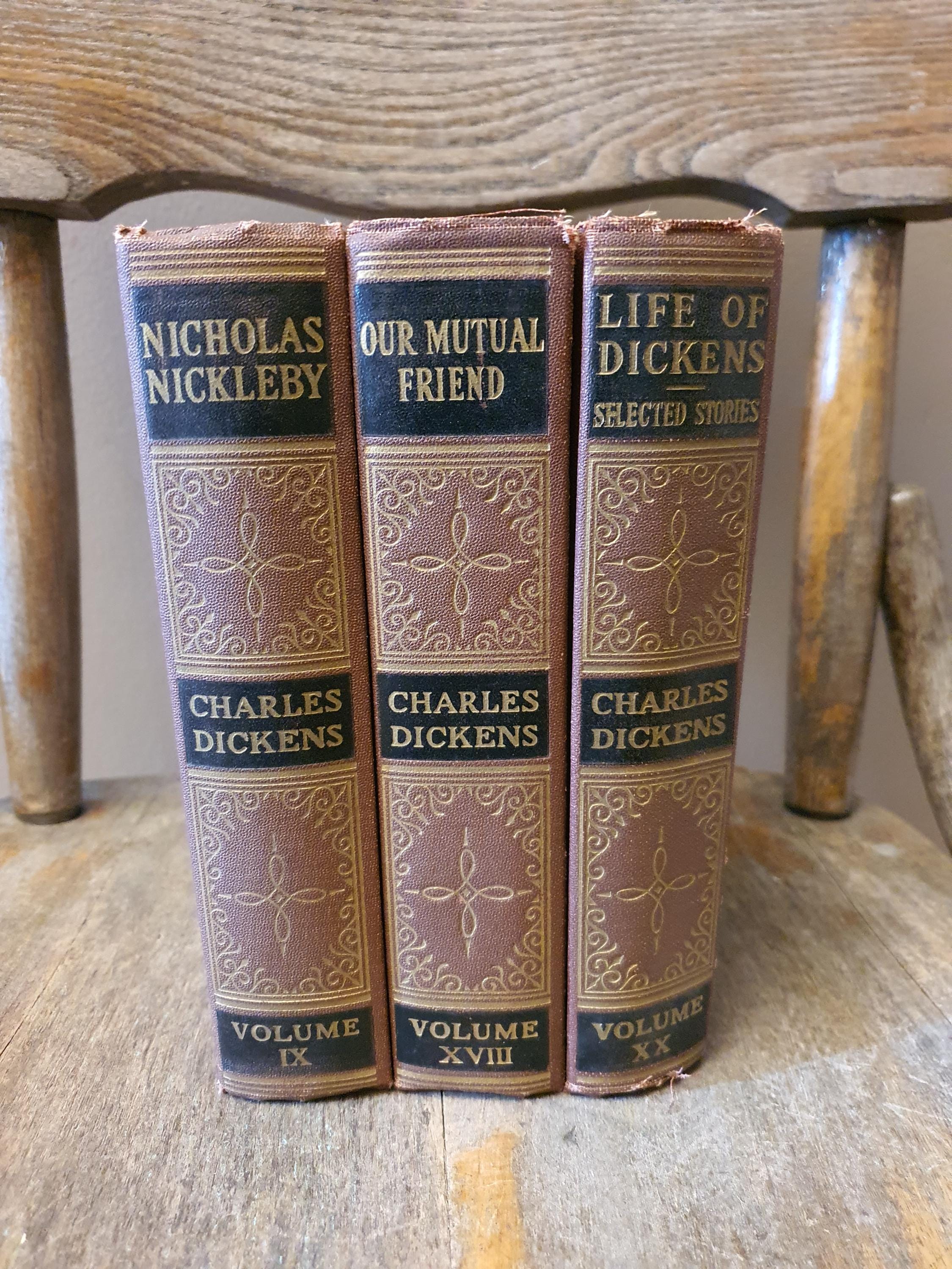 Charles Dickens Antique Book Set - Etsy