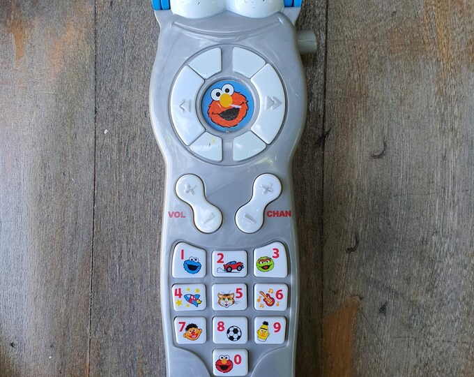 Vintage Sesame Street Elmo Remote Control Talking Toy-elmo Remote ...