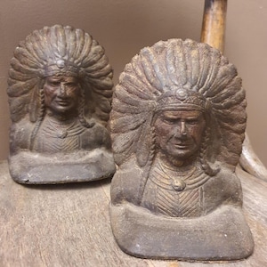 Cast Iron Indian Bookends - Etsy