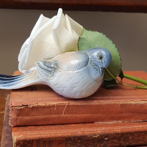 Vintage Blue Bird Figurine - Etsy