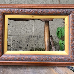 Vintage Frame for a Painting- Wooden Ornate Embossed Picture Frame-Wooden Frame-Deep Well Picture Frame-Gilt Frame-Eastlake Aesthetic Frame
