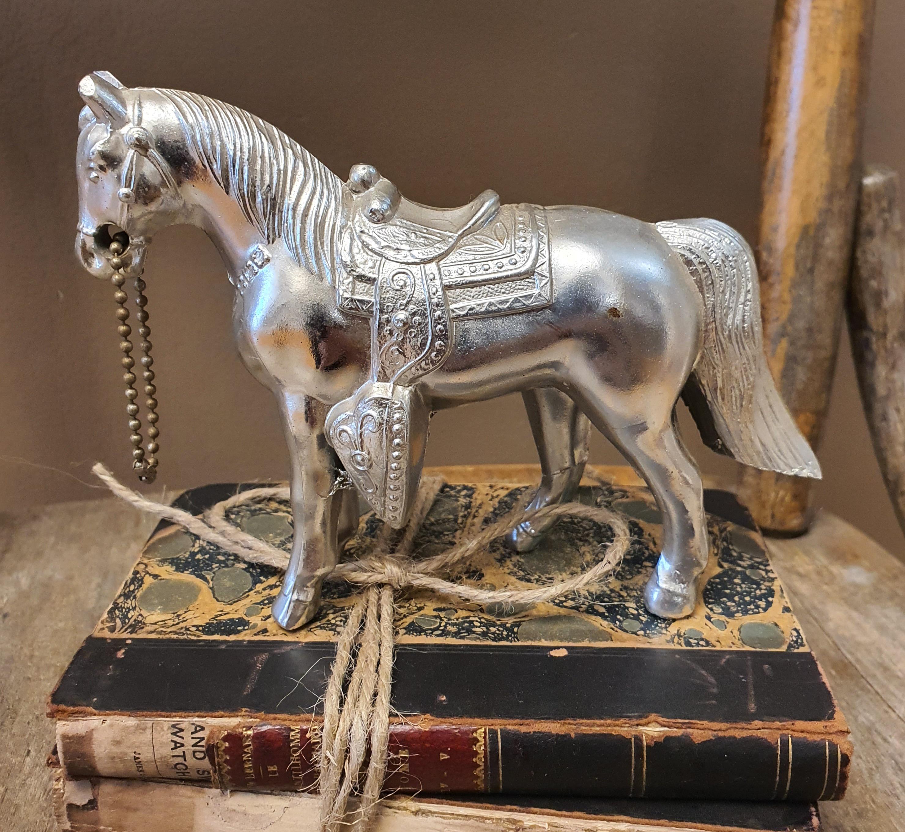 Silver Vintage Carnival Horse - Etsy