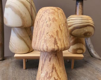 Handmade Wooden Mushrooms-Fairy Garden-Groovy Mushrooms