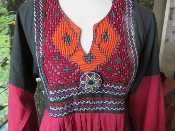 Vintage Afghan hippie goa boho 1970 dress