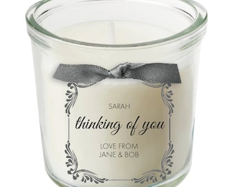 Thinking of you present personalised candle thoughts prayers gift 031
