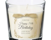 70th birthday present personalised gift candle gifts for women her men decorations party all ages 037