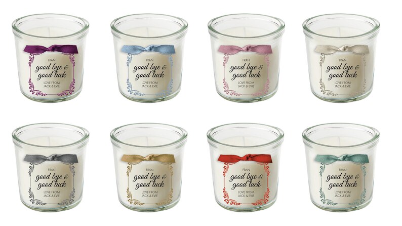 Good bye good luck present personalised candle exams driving test job new job gift 028 image 2