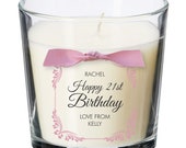 21st birthday present personalised gift candle gifts for women her men decorations party all ages 037