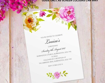 Christening Baptism invitations for boys for girls invites cards FLF_10