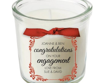 Engagement present personalised candle wedding proposal engaged gift party 017