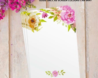 DIY Make your own Blank Wedding Table Plan Cards Seating Set vintage floral flower x12 pack FLC_06