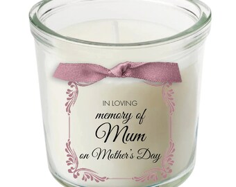 Mother's Day remembrance candle personalised memorial bereavement mum nan SE6