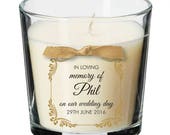 Wedding remembrance candle personalised memory absence wedding day 006