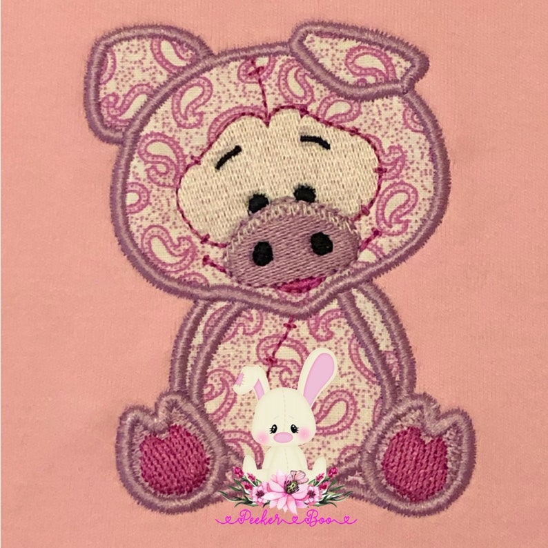 Sew cute pig applique machine embroidery design 4x4  etsy Sew cute pig applique machine embroidery design 4x4  etsy