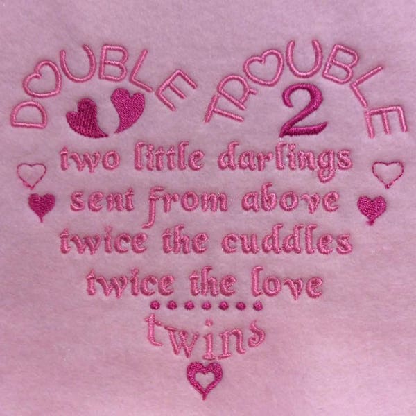 Baby Girl Twins Embroidery Designs Etsy