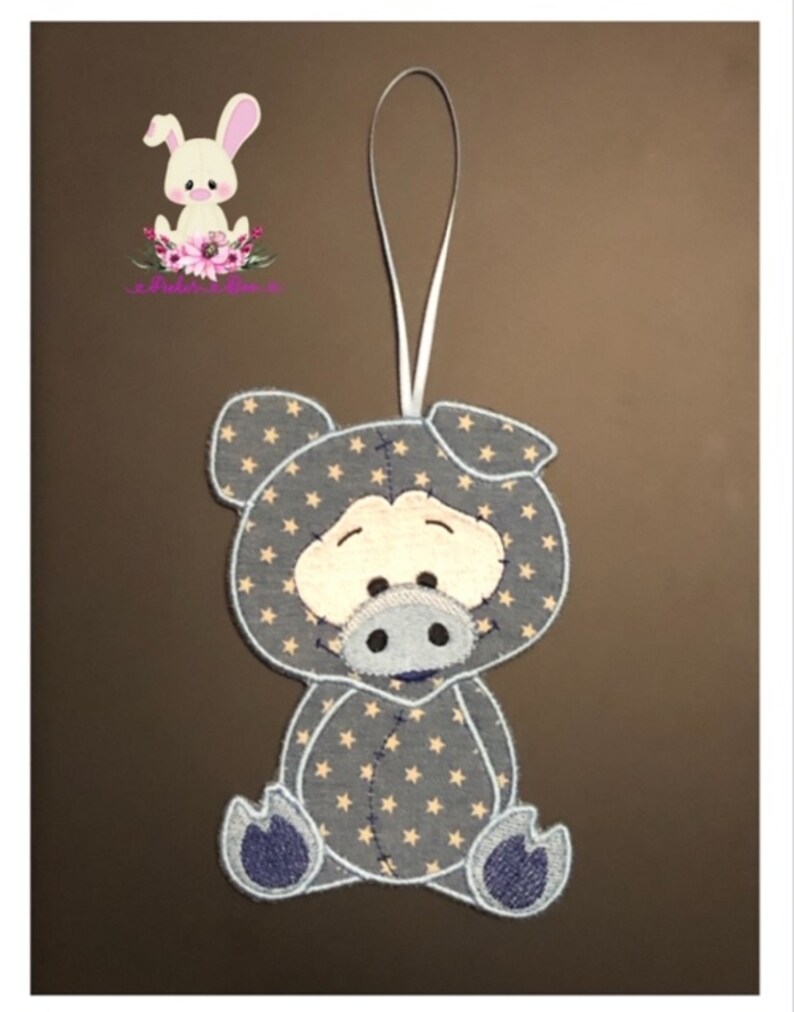 Sew Cute Pig Applique Machine Embroidery Design. 4x4 Etsy