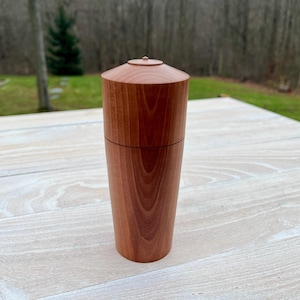 Turned wood box.  Recycled pear wood.