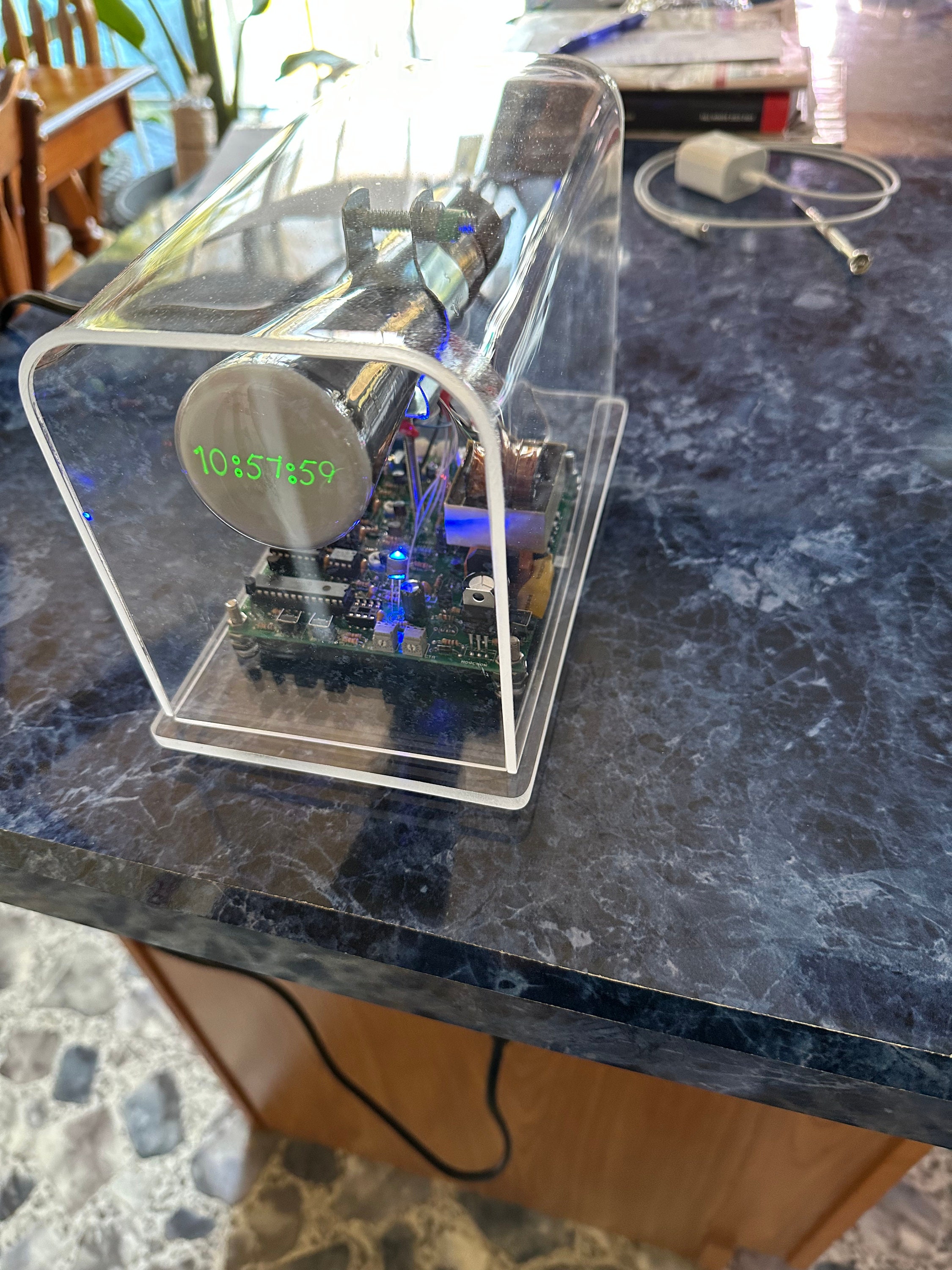 Mini Oscilloscope Clock 2 Round CRT cathode Ray Tube Original Analog