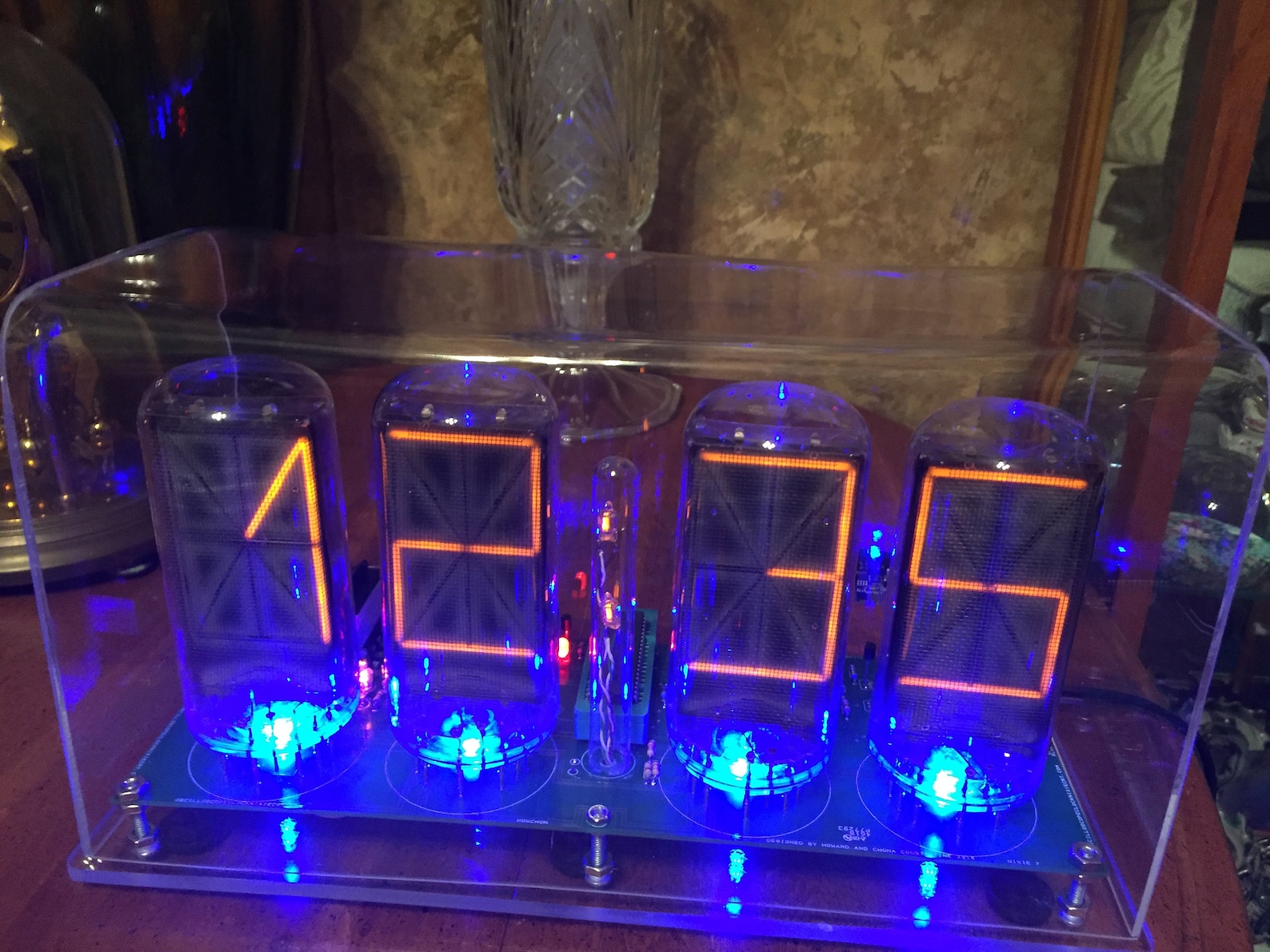 Homemade B7971 Nixie Clock Made With B7971 Nixie Tubes RGB Etsy