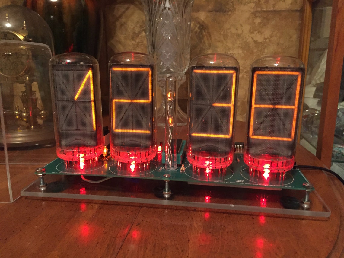 Homemade B7971 Nixie Clock Made With B7971 Nixie Tubes RGB Etsy
