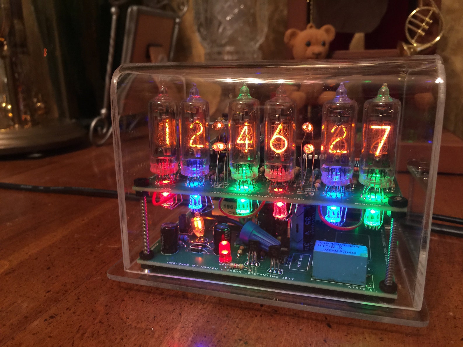 Homemade Miniature Sixdigit Nixie Clock With RGB Led Etsy