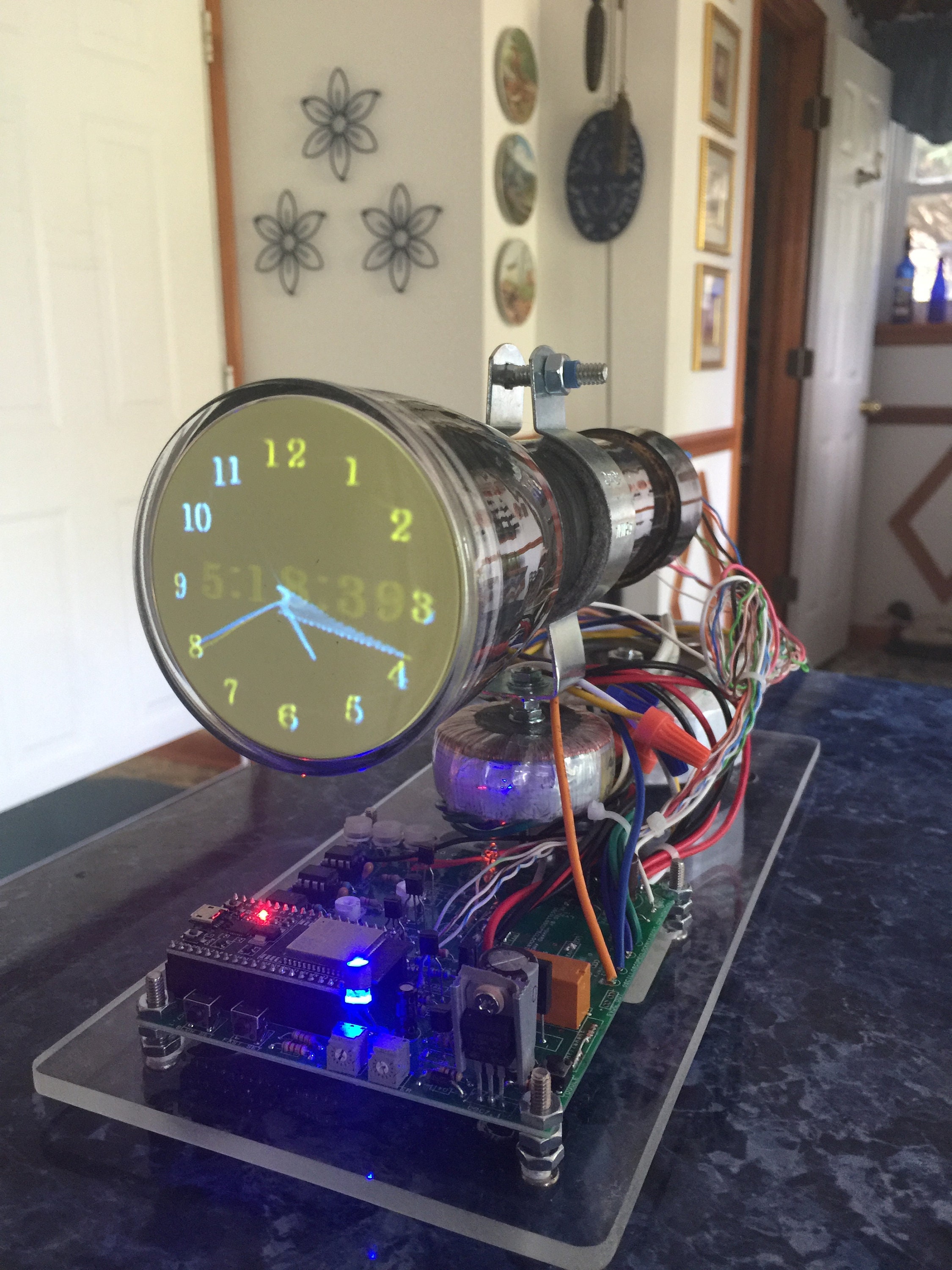 Oscilloscope Clock or Scope clock made with 3ACP7 cathode ray Etsy
