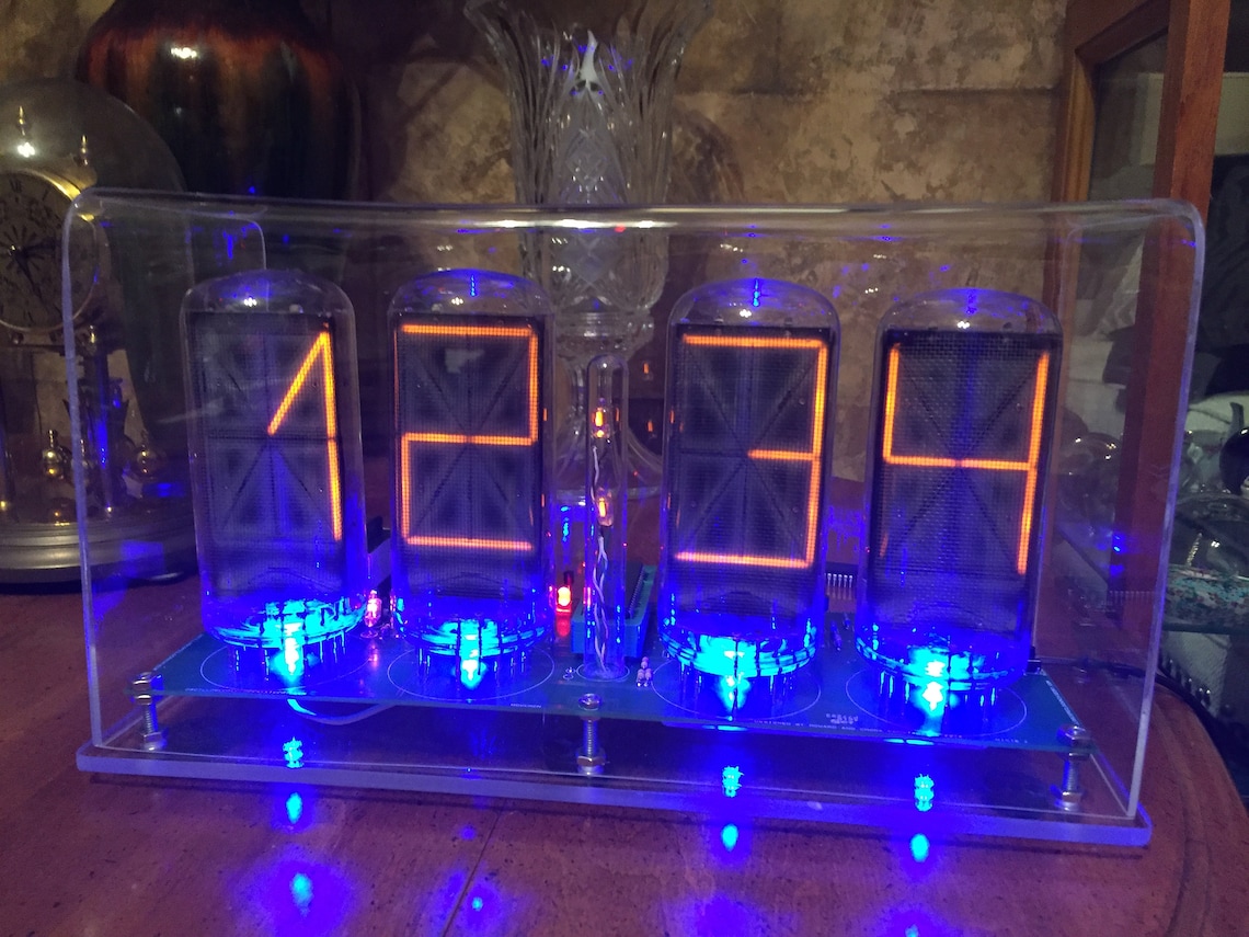 Homemade B7971 Nixie Clock Made With B7971 Nixie Tubes RGB Etsy